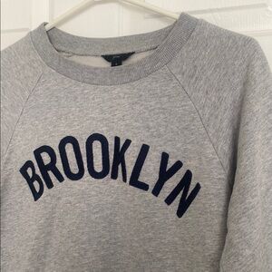 J. Crew Gray and Blue Hoodie Sweatshirt